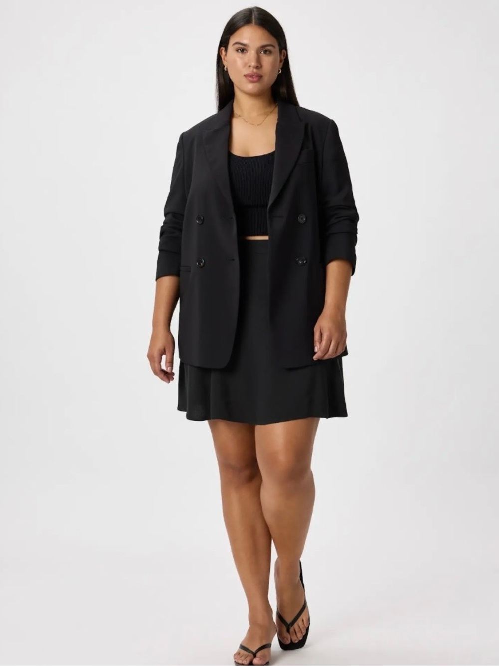NWT NEW Quince Women’s Georgette A Line Mini Skirt Black Small S